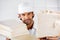 Confident Male Baker With Bread Slices