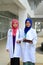 Confident Muslim medical student