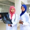 Confident Muslim medical student