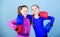 Confident teens. Female boxers. Boxing provide strict discipline. Competitors on ring and friends in life. Girls cute