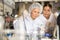 Confident women technicians working in research laboratory