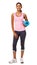Confident Young Woman With Exercise Mat
