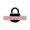 Confidential icon, Confidential sign or logo