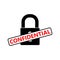 Confidential icon, Confidential sign or logo