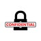 Confidential icon, Confidential sign or logo