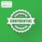 Confidential rubber stamp icon. Business concept confidential se