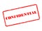 Confidential rubber stamp illustration on white background