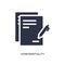 confidentiality agreement icon on white background. Simple element illustration from human resources concept