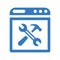 Configuration, website, tools icon. Blue color design