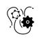 Configurations black icon, concept illustration, vector flat symbol, glyph sign.