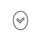 Confirm button outline icon