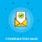 confirmation email vector icon or push message