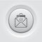 Confirmation Letter Icon. Grey Button Design