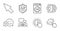 Confirmed, Dislike and Dryer machine icons set. Smartphone sms, Mouse cursor and Click hand signs. Vector