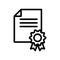Confirmed documents icon vector. Isolated contour symbol illustration