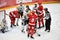 Conflict during the hockey match Lausanne HC vs HC Fribourg-GottÃ©ron at Vaudoise Arena in Lausanne, Switzerland - March 11, 2022