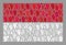 Conflict Indonesia Flag - Mosaic of Fingers Punch Icons