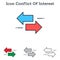 Conflict Of Interest flat icon design for infographics and businesses