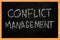 Conflict Management Chalk Writing on Blackboard