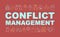 Conflict management word concept banner