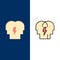 Conflict, In, People, Mind  Icons. Flat and Line Filled Icon Set Vector Blue Background