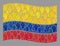 Conflict Waving Colombia Flag - Mosaic of Brute Hand Objects