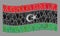 Conflict Waving Libya Flag - Mosaic with Fingers Punch Elements