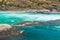 Confluence of Baker river and Neff river, Chile