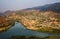 The confluence of the Kura and Aragvi Rivers near the city of Mt