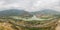 Confluence of Mtkvari Kura and Aragvi rivers with the Mtskheta city on the bank, Georgia