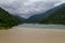 The confluence of the rivers Acharistskali and Chorokhi, whose water is of two different colors