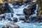 Confluence of rivers. Yoho National Park. British Columbia, Canada