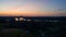 The confluence of the Sava and Danube at dusk, Belgrade, Serbia