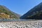 Confluence of two rivers in Karnaprayag Uttarakhand. confluence of pindar and bhagirathi river in Karnaprayag Uttarakhand.