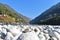 Confluence of two rivers in Karnaprayag Uttarakhand. confluence of pindar and bhagirathi river in Karnaprayag Uttarakhand.