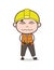 Confounded Face - Cute Cartoon Male Engineer Illustration