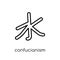 Confucianism icon. Trendy modern flat linear vector Confucianism