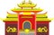 Confucianism Temple Worship Building Vector