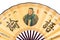 Confucius portrait on Chinese fan (clipping path!)