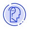 Confuse, Confuse Brain, Confuse Mind, Question Blue Dotted Line Line Icon