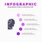 Confuse, Confuse Brain, Confuse Mind, Question Solid Icon Infographics 5 Steps Presentation Background