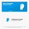 Confuse, Confuse Brain, Confuse Mind, Question SOlid Icon Website Banner and Business Logo Template