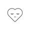 confuse emoji icon. Element of heart emoji for mobile concept and web apps illustration. Thin line icon for website design and