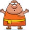 Confused Cartoon Buddhist Monk