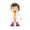 Confused Chemist Woman Character