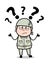 Confused - Cute Army Man Cartoon Soldier Vector Illustration