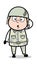 Confused - Cute Army Man Cartoon Soldier Vector Illustration