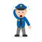 Confused Policeman Cartoon Character