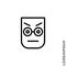 Confused Thinking Emoticon Icon Vector Illustration. Outline Style. Whatever Face Emoticon Icon Vector Illustration. Outline Style