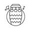 Conga in circle icon. Simple line, outline vector elements of musical instrument icons for ui and ux, website or mobile